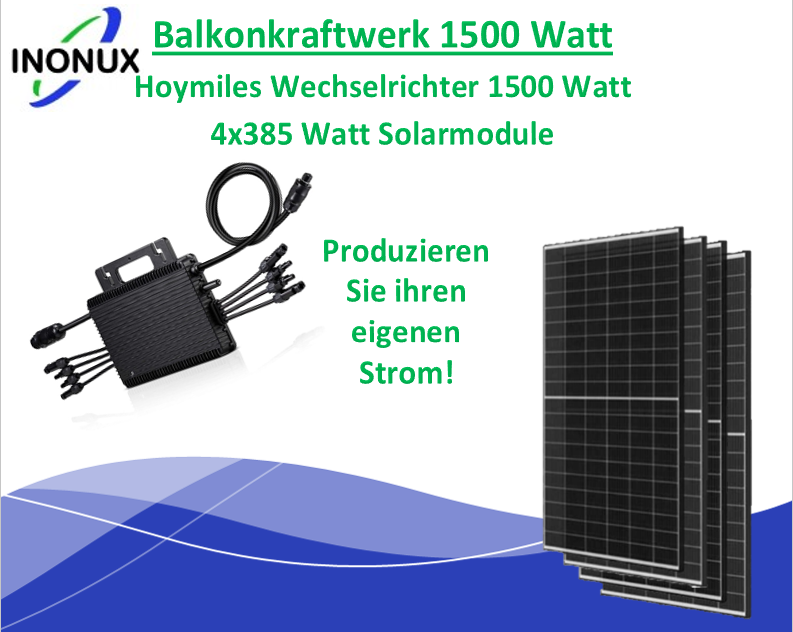 Balkonkraftwerk Hoymiles Hm 1500 Watt 1540wp Solarmodule